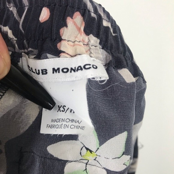 Club Monaco Floral Print Silky Boho Pull On Spring Summer Beach Casual Shorts 2 - Picture 6 of 10